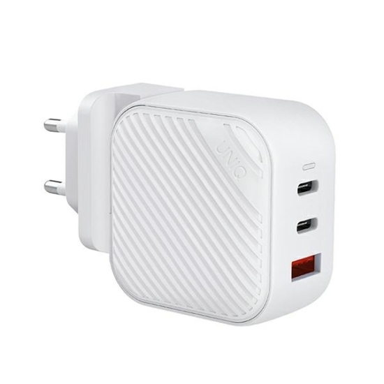 UNIQ Ładowarka sieciowa Verge Pro 66W Gan USB-C biały/cloud white