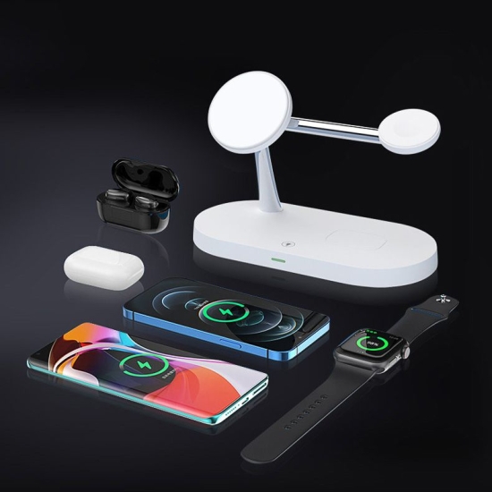 Ładowarka bezprzewodowa Tech-Protect A12 3in1 Magnetic MagSafe Wireless Charger White