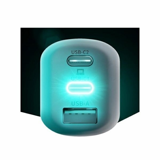 Ładowarka sieciowa 3MK HyperCharger 65W 2xUSB-C + USB-A GaN PD 3.0 QC 4.0 biała