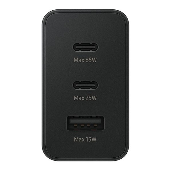 Ładowarka sieciowa Samsung EP-T6530NB PD 65W 3w1 2xUSB-C 1xUSB-A czarny/black
