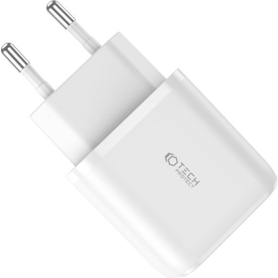 Ładowarka sieciowa Tech-Protect C20W 2-port Network Charger PD 20W QC 3.0 White