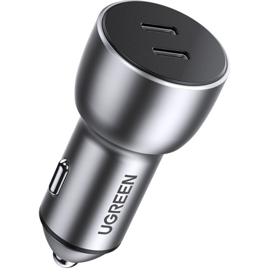 Ładowarka samochodowa UGREEN CD213 2x USB-C QC3.0 PD 3.0 36W FCP AFC 3A szary