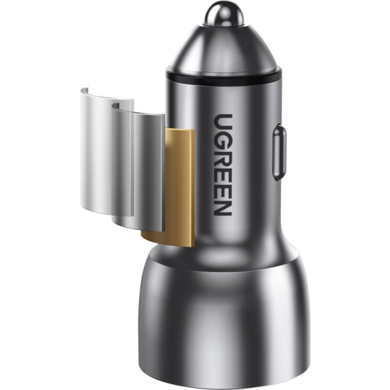 Ładowarka samochodowa UGREEN CD213 2x USB-C QC3.0 PD 3.0 36W FCP AFC 3A szary
