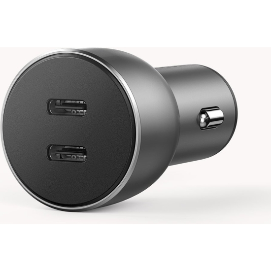 Ładowarka samochodowa UGREEN CD213 2x USB-C QC3.0 PD 3.0 36W FCP AFC 3A szary