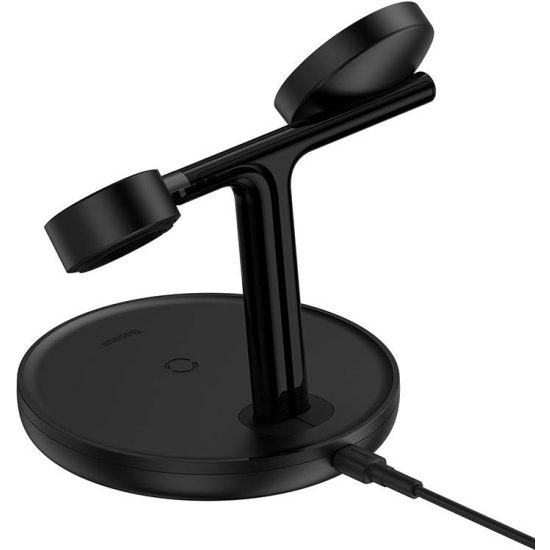 Ładowarka Indukcyjna Baseus 3w1 15W MagSafe (czarna)