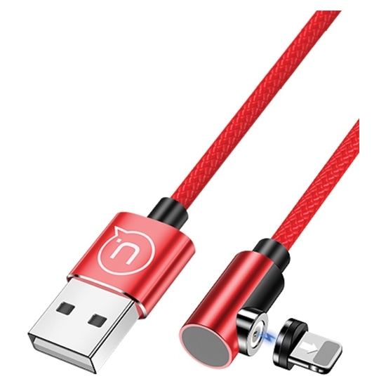 Kabel kątowy magnetyczny USAMS U54 1m lightning czerwony/red SJ444USB02