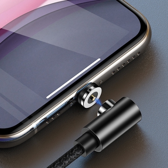 Kabel kątowy magnetyczny USAMS U54 1m microUSB czerwony/red SJ446USB02