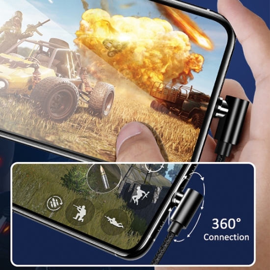 Kabel kątowy magnetyczny USAMS U54 1m microUSB czerwony/red SJ446USB02