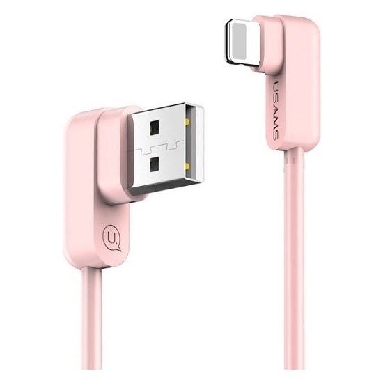 Kabel kątowy USAMS U-flow Lightning 1,2m 2A różowy/pink IPUSBCY03