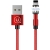 Kabel magnetyczny USAMS U59 lightning 2.1A Fast Charge 1m pleciony czerwony/red SJ472USB02 regulowany kąt