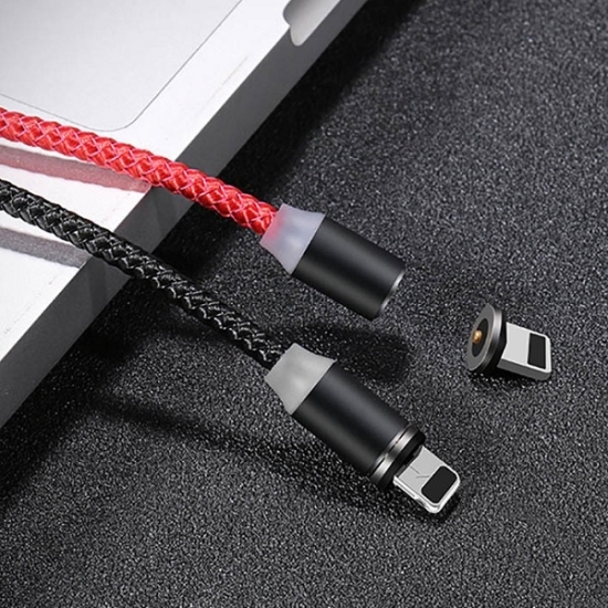 Kabel magnetyczny USAMS U-Sure lightning 1m 2.1A pleciony czerwony/red SJ292USB02