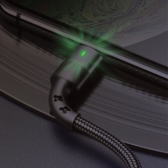 Kabel pleciony USAMS U26 lightning 1m 2A Fast Charging czarny/black SJ311IP01