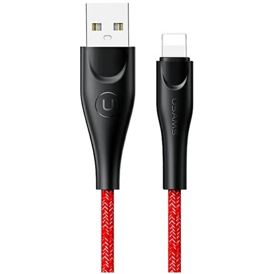 Kabel pleciony USAMS U41 lightning 1m 2A czerwony/red SJ391USB02 Fast Charge