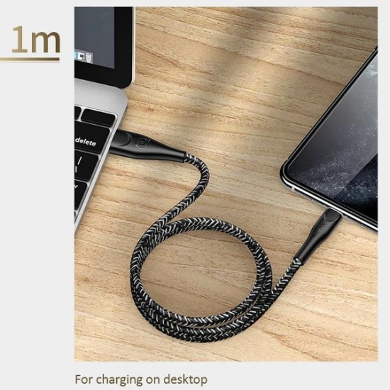 Kabel pleciony USAMS U41 lightning 1m 2A czerwony/red SJ391USB02 Fast Charge