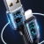 Kabel pleciony USAMS U78 lightning 1.2m LED 2.4A Fast Charging czarny/black SJ543USB01