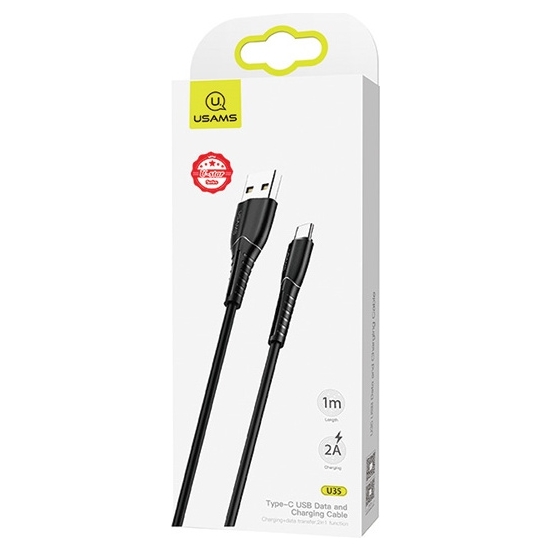 Kabel USAMS U35 microUSB 2A Fast Charge 1m czarny/black SJ365USB01
