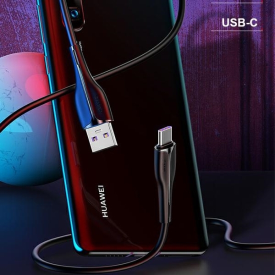 Kabel USAMS U38 USB-C 5A Fast Charge for OPPO/HUAWEI 1m czarny/black SJ376USB01