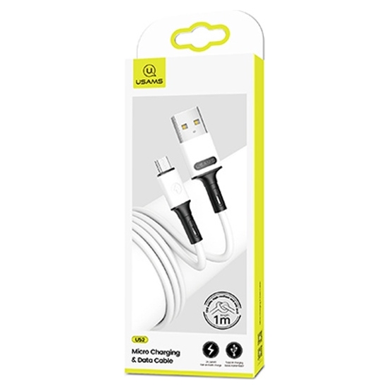 Kabel USAMS U52 microUSB 2A Fast Charge 1m biały/white SJ435USB01