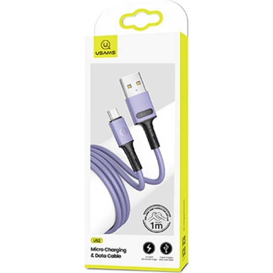 Kabel USAMS U52 microUSB 2A Fast Charge 1m purpurowy/purple SJ435USB04