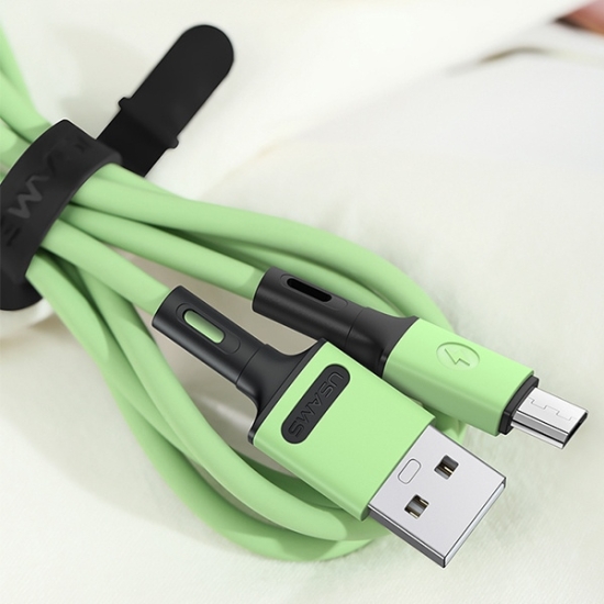 Kabel USAMS U52 microUSB 2A Fast Charge 1m zielony/green SJ435USB02