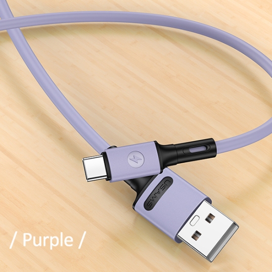 Kabel USAMS U52 USB-C 2A Fast Charge 1m purpurowy/purple SJ436USB04