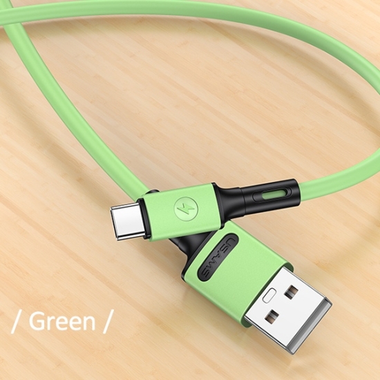 Kabel USAMS U52 USB-C 2A Fast Charge 1m zielony/green SJ436USB02
