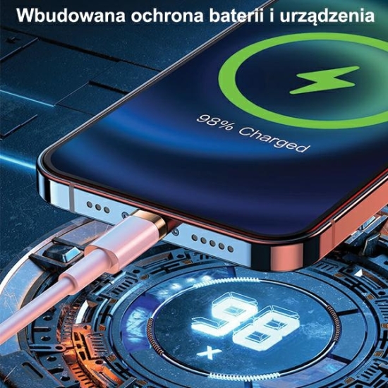 Kabel USAMS U63 USB-C na Lightning 1,2m 20W PD Fast Charge czarny/black SJ484USB01