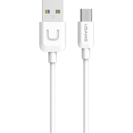 Kabel USAMS U-Turn microUSB 1m biały/white 2A MICUSBXD02