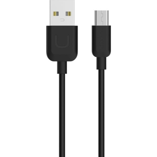 Kabel USAMS U-Turn microUSB 1m czarny/black 2A MICUSBXD01