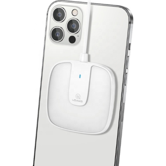 Ładowarka indukcyjna USAMS US-CD153 magnetic 15W Apple iPhone 12 series biały/white CD153DZ02