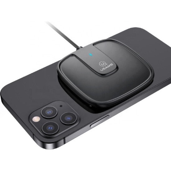 Ładowarka indukcyjna USAMS US-CD153 magnetic 15W Apple iPhone 12 series czarny/black CD153DZ01