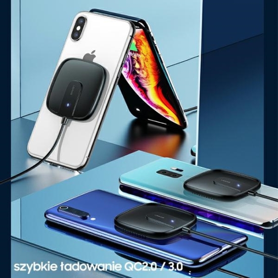Ładowarka indukcyjna USAMS US-CD159 magnetic W1 15W Extra-thin Apple iPhone 12 series czarny/black CD159DZ01