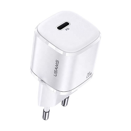 Ładowarka sieciowa USAMS T36 mini 1xUSB-C 20W PD3.0 Fast Charging biały/white CC124TC02