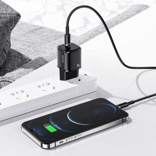 Ładowarka sieciowa USAMS T36 mini 1xUSB-C 20W PD3.0 Fast Charging biały/white CC124TC02