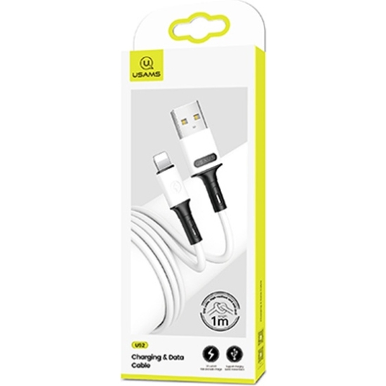 Kabel USAMS U52 lightning 2A Fast Charge 1m biały/white SJ434USB01