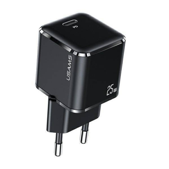 Ładowarka sieciowa USAMS T42 mini 1xUSB-C 25W Super SI 5V-3A PD3.0 Fast Charging czarny/black CC140TC01
