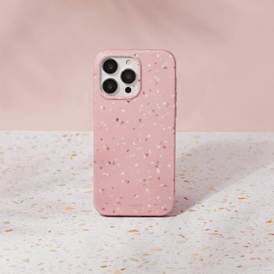 Etui UNIQ Coehl Terrazzo Apple iPhone 14 Pro Max różowy/coral pink
