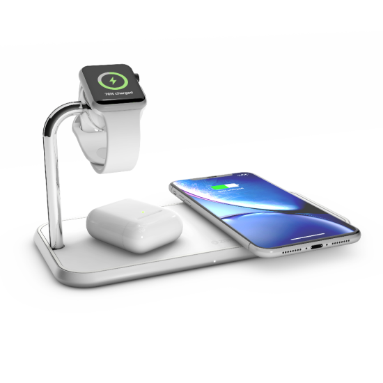 Ładowarka bezprzewodowa ZENS Dual+Watch do dwóch urządzeń oraz Apple Watch (white)