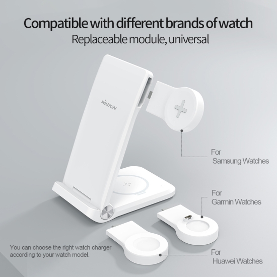 Ładowarka bezprzewodowa Nillkin Wireless Charging Powertrio 3in1 + adapter Garmin