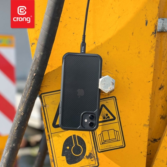 Kabel Crong Armor Link USB-C/Lightning MFi 150cm (czarny)