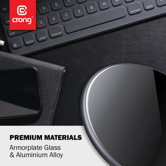 Ładowarka bezprzewodowa Crong PowerSpot Fast Wireless Charger Qi 15W USB-C (Shadow Black)