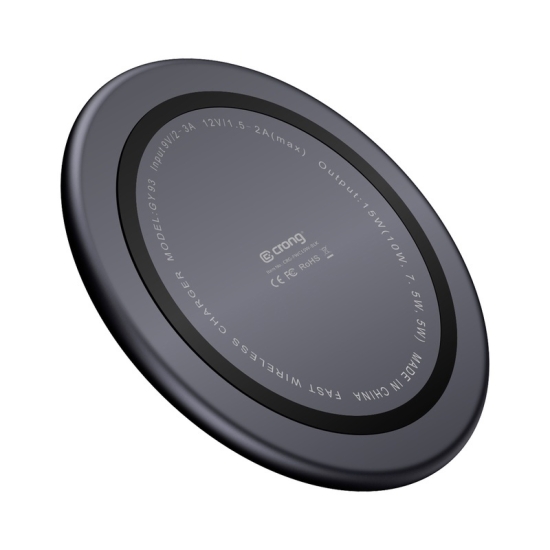 Ładowarka bezprzewodowa Crong PowerSpot Fast Wireless Charger Qi 15W USB-C (Shadow Black)