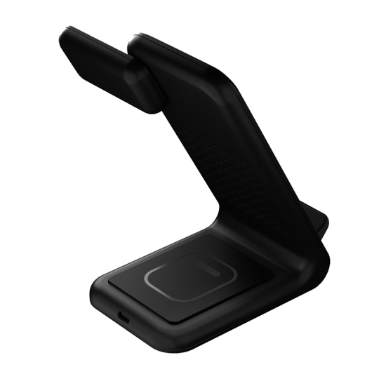 Ładowarka bezprzewodowa STM ChargeTree Swing 3w1 do Apple iPhone, AirPods i Watch (czarny)