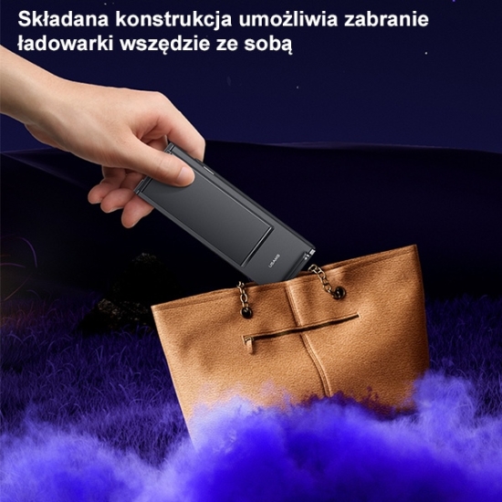 Ładowarka bezprzewodowa USAMS z lampą 3w1 15W czarny/black CD181WXC01 (US-CD181)