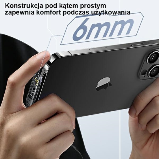 Kabel kątowy USAMS USB-C/Lightning PD 20W Iceflake Series 2m biały SJ586USB02 (US-SJ586)