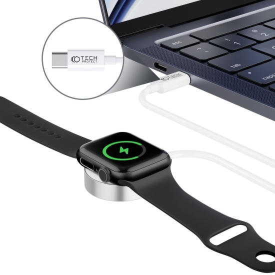 Ładowarka do Apple Watch Tech-Protect Ultraboost Magnetic Charging USB-C 120cm White
