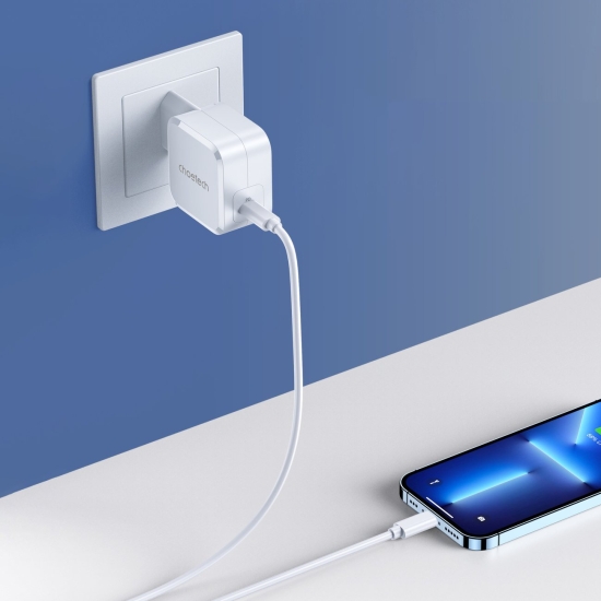 Ładowarka sieciowa Choetech PD8007 USB-C 45W PPS/PD biała