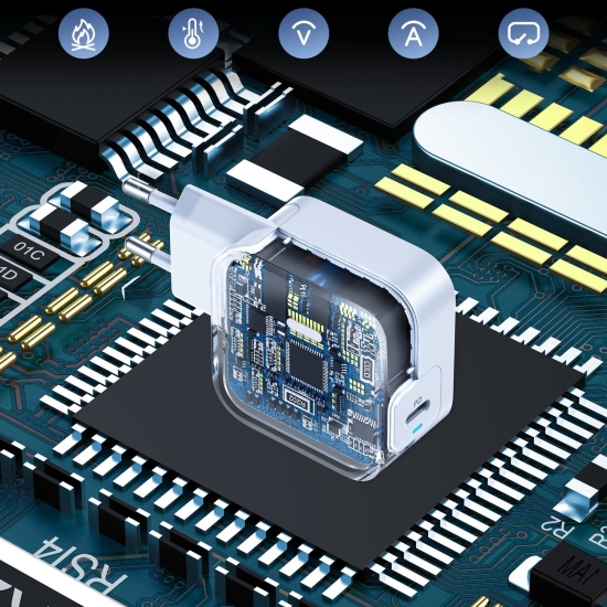 Ładowarka sieciowa Choetech PD8007 USB-C 45W PPS/PD biała