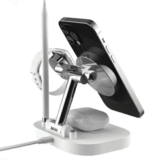 Ładowarka indukcyjna AWEI W22 15W Fast Charging 4w1 czarny/black