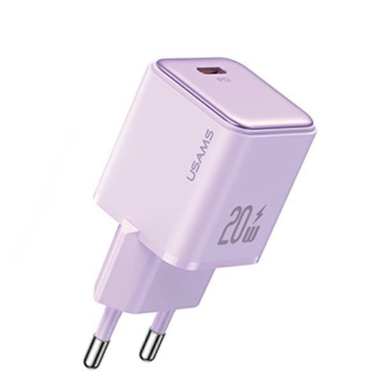 Ładowarka sieciowa USAMS CC183TC03 1xUSB-C 20W PD Fast Charging X-ron Series purpurowy/purple